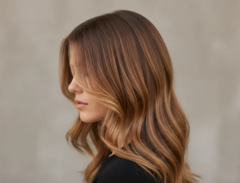 Warm Brown With Golden Balayage — Spring Balayage 2027
