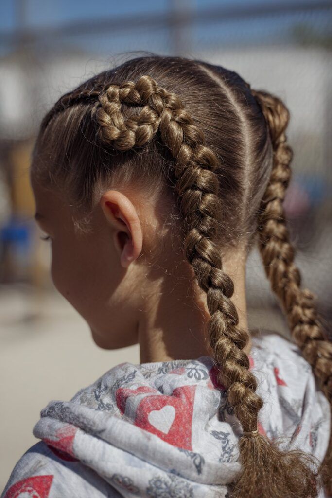 Two Fishtail Braids with Front Detail — Little Girl Gymnastics Hairstyles 2027