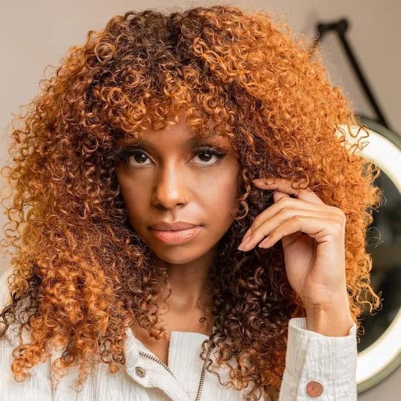 Copper Peach Balayage Shag Copper Peach Balayage Shag — Peach Blonde Hair 2027