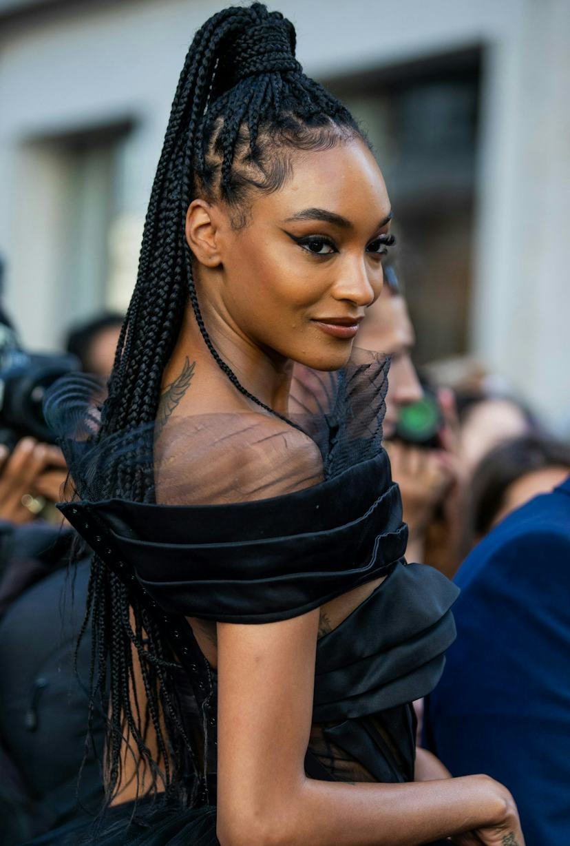 Sleek High Ponytail With Cornrows Sleek High Ponytail With Cornrows — Braided Ponytail 2027