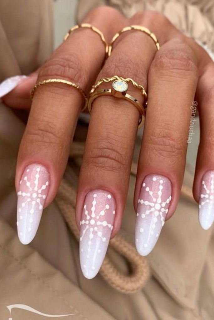 Long Stiletto Gradient Snowflake Long Stiletto Gradient Snowflake — Snowflake Nails 2027