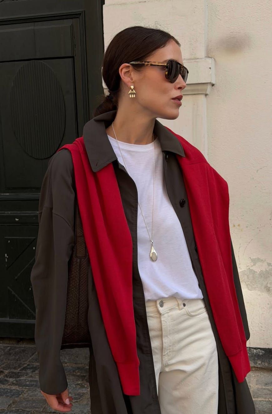 Trench Coat with a Draped Sweater for Layered Casual Sophistication — Minimal Scandinavian Outfits 2027