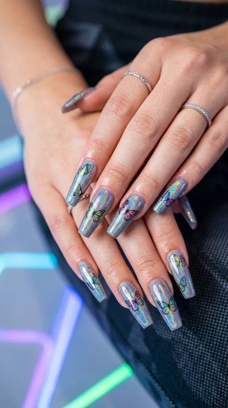 20 Stunning Butterfly Nails Acrylics Ideas for Trendy Nail Lovers 2026