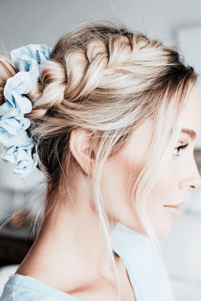 Ash Blonde Braided Bun With Face-Framing Tendrils Ash Blonde Braided Bun With Face-Framing Tendrils — Overnight Hairstyles 2027