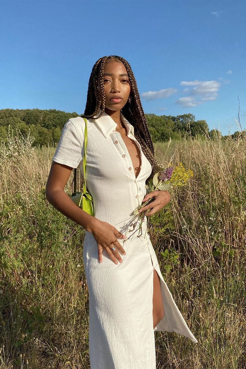 Not Visible Outfit Idea — Midi Picnic Dress 2027