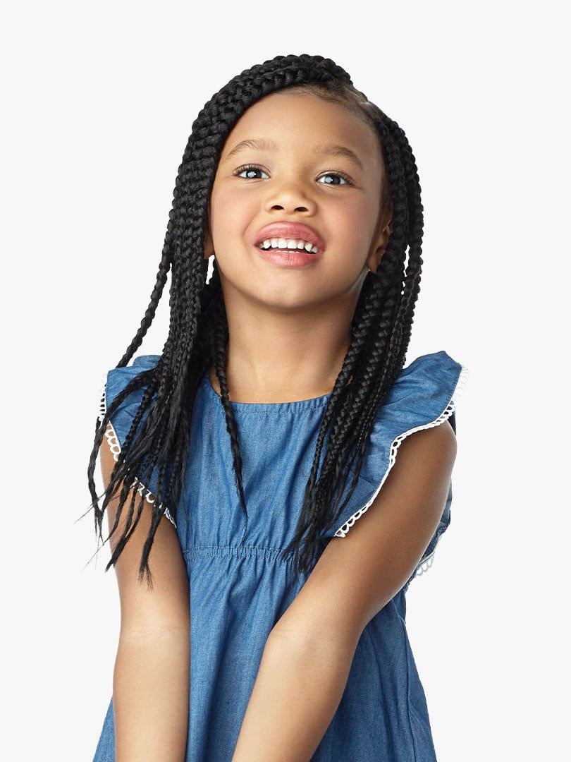 Long Black Box Braids — Kids Braids 2027