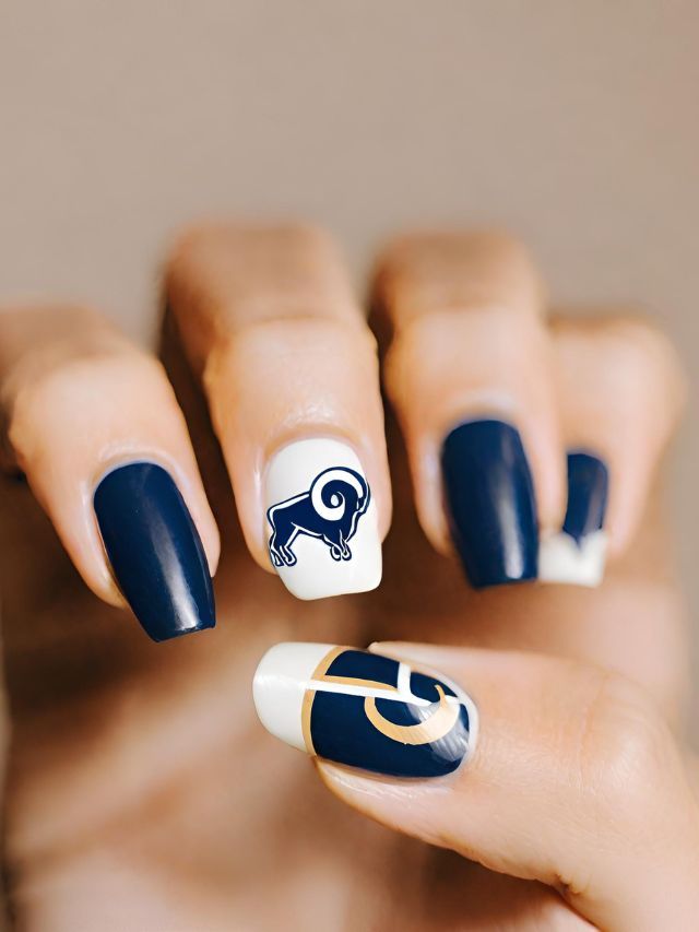 Rams Logo Matte Navy Blue Rams Logo Matte Navy Blue — Cheer Nails Team Colors 2027
