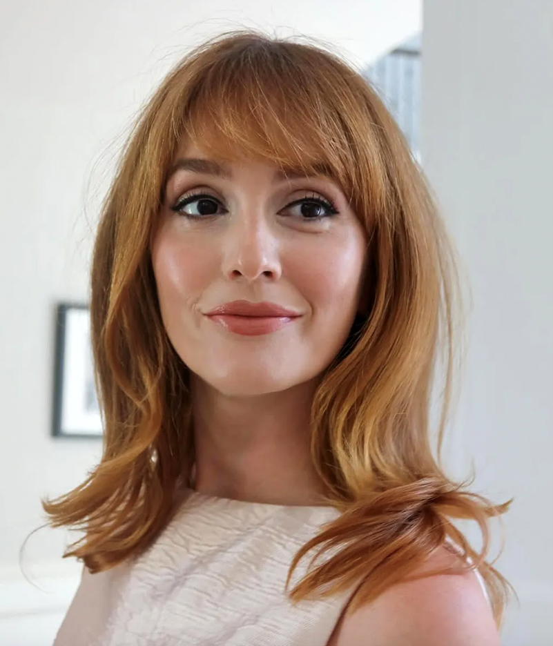 Warm Copper Blunt Lob With Bangs Warm Copper Blunt Lob With Bangs — Copper Hair 2027