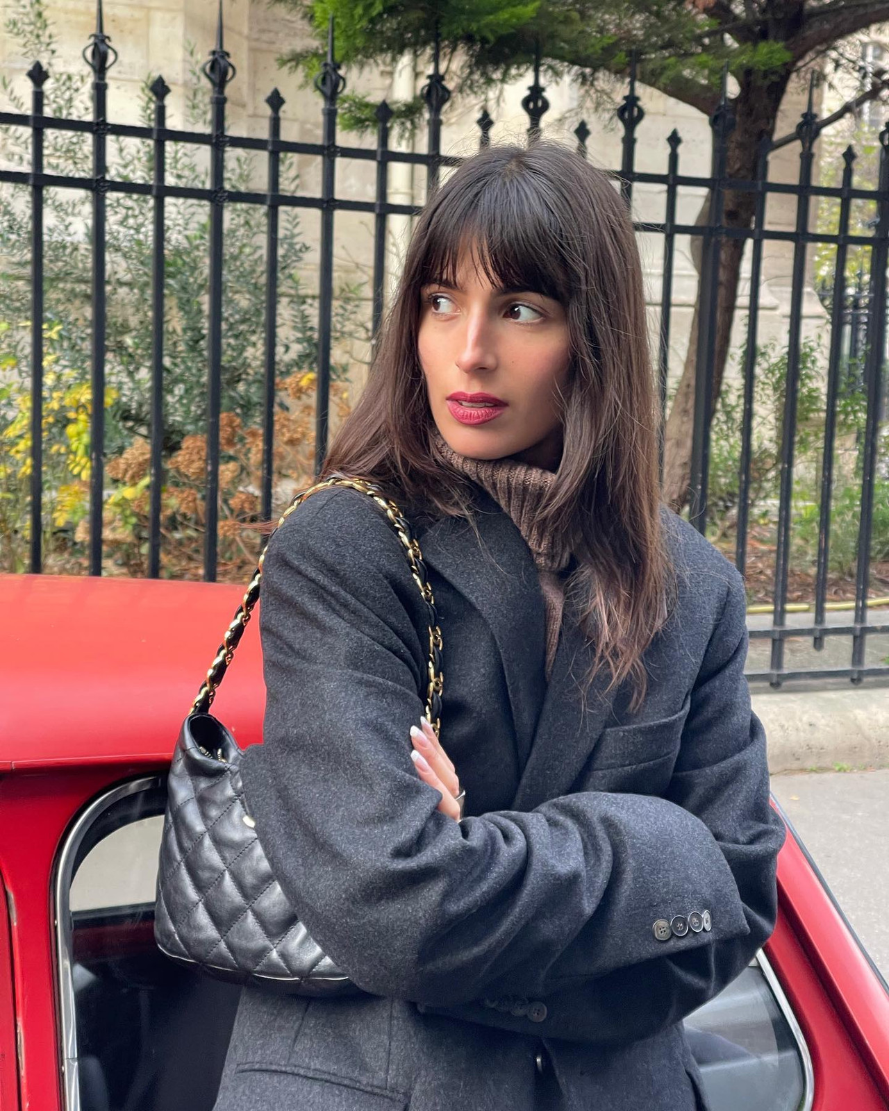 Wool Coat, Turtleneck, and Quilted Baguette Bag Wool Coat, Turtleneck, and Quilted Baguette Bag — Baguette Bag Aesthetic 2027
