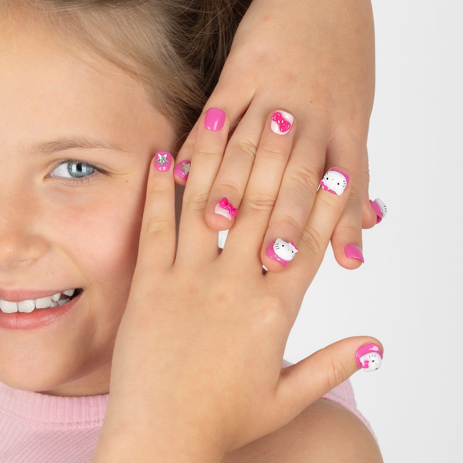Sweet Nude and Pink Hello Kitty Charms Sweet Nude and Pink Hello Kitty Charms — Hello Kitty Nails 2027 for Kids