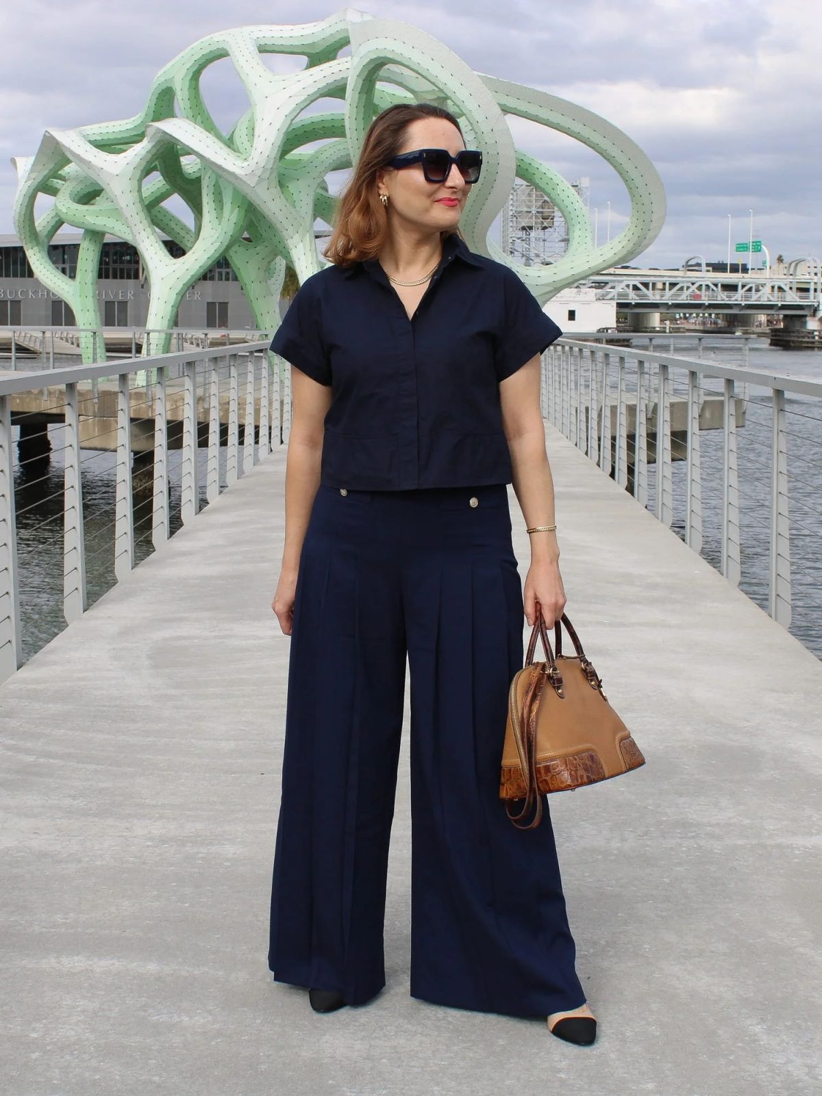 Fashion Event Outfit Idea Fashion Event Outfit Idea — Navy Blue Pleated Pants Outfits 2027