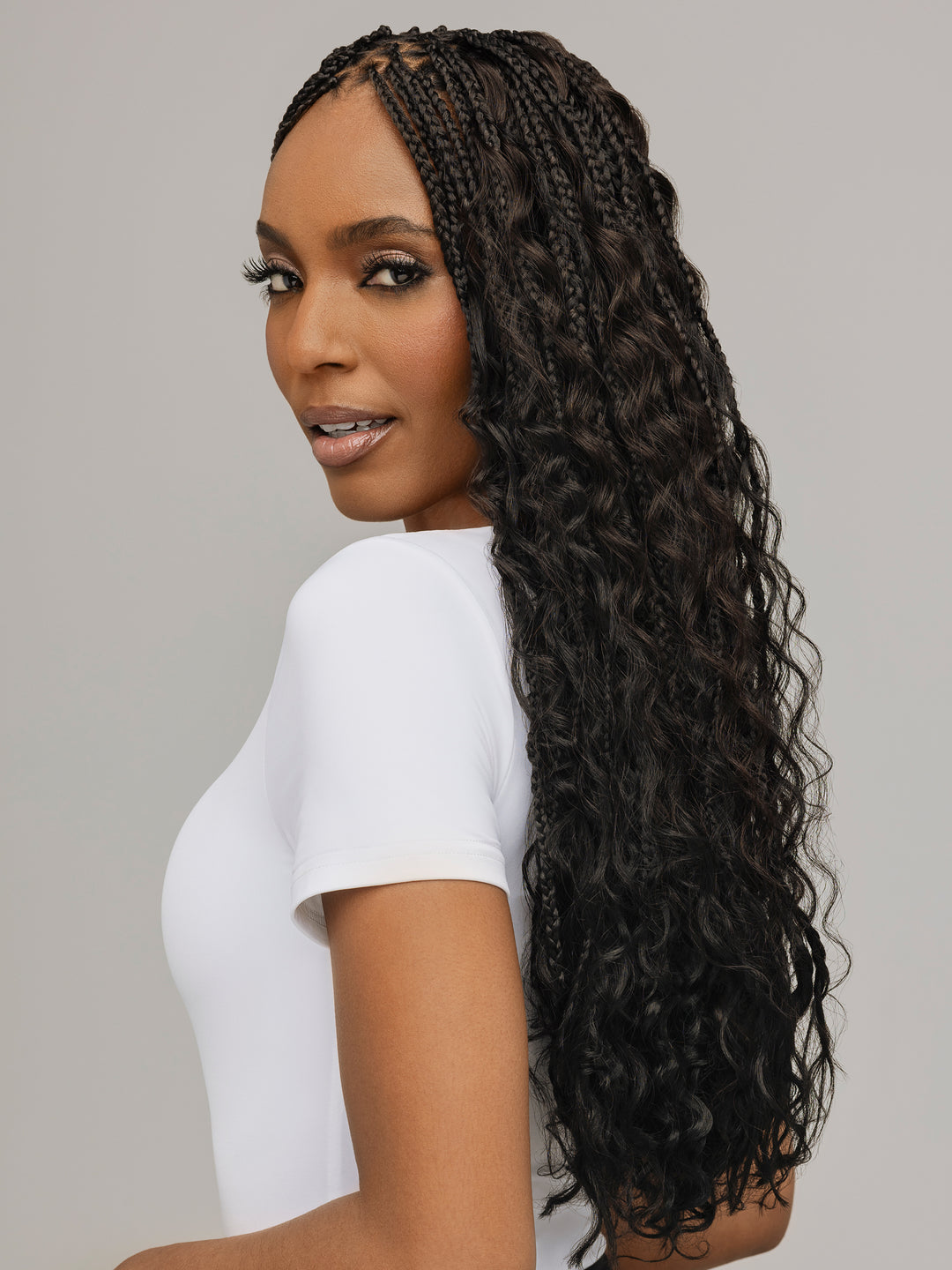 Mid-Back Braids With Blonde Highlights And Curls — Braids 2027 for Medium Hair