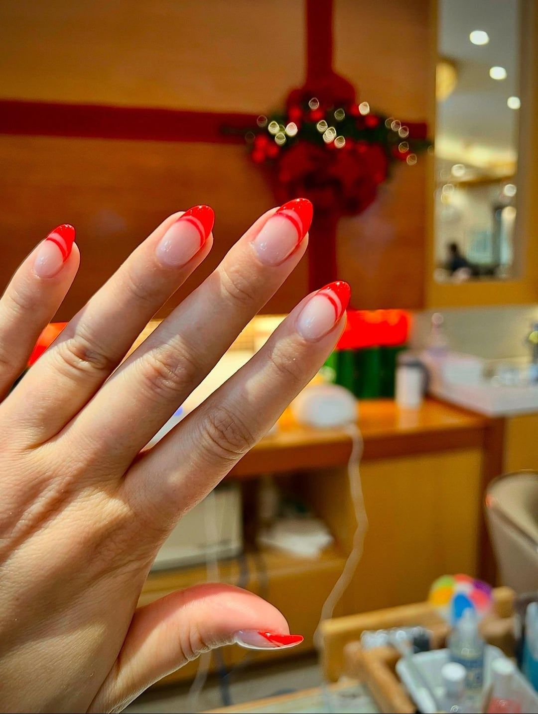Holiday Visual Idea Holiday Visual Idea — Colored Double French Nails 2027