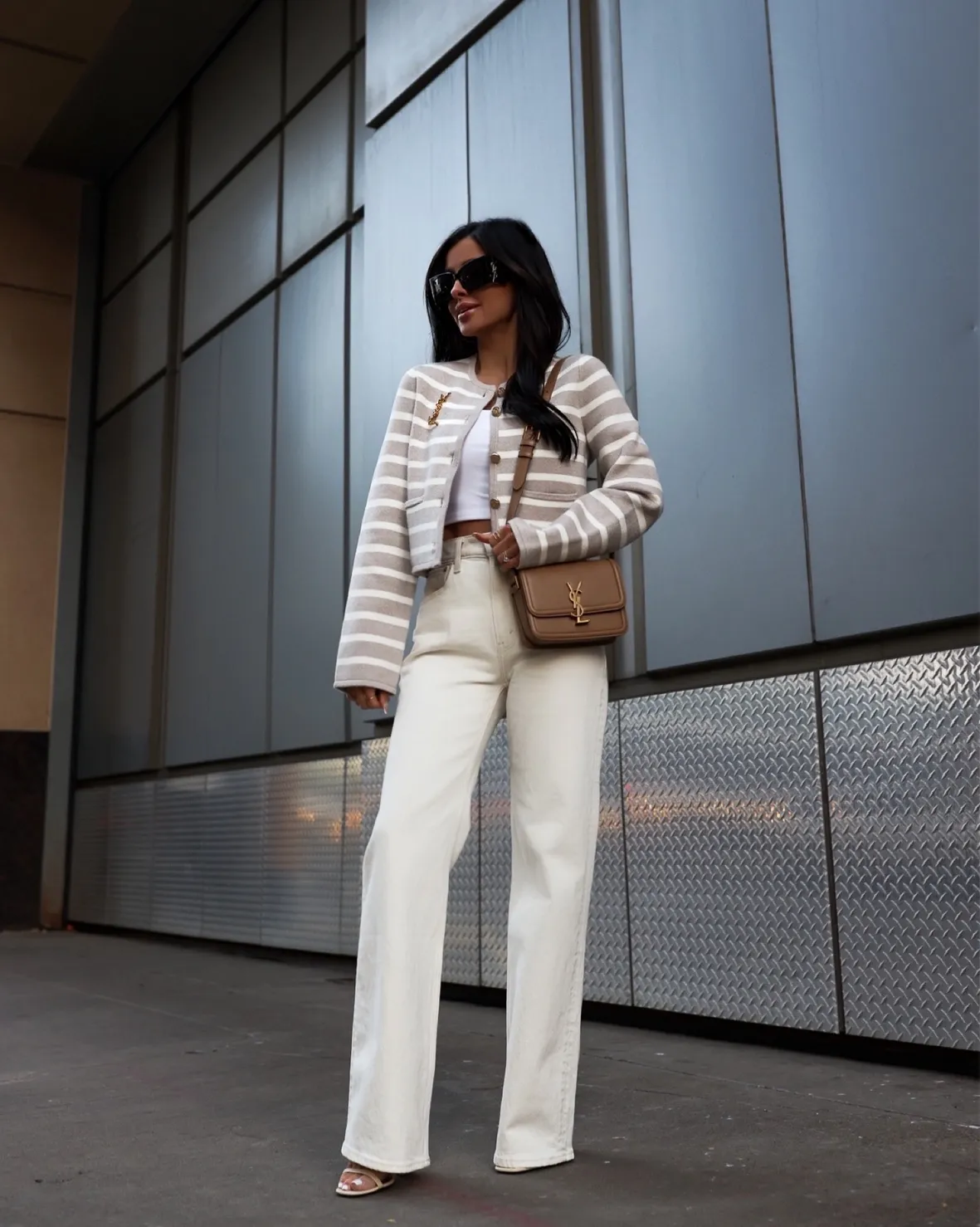 Abercrombie's Striped Cardigan and White Jeans for Summer Abercrombie's Striped Cardigan and White Jeans for Summer — Abercrombie Outfits 2027