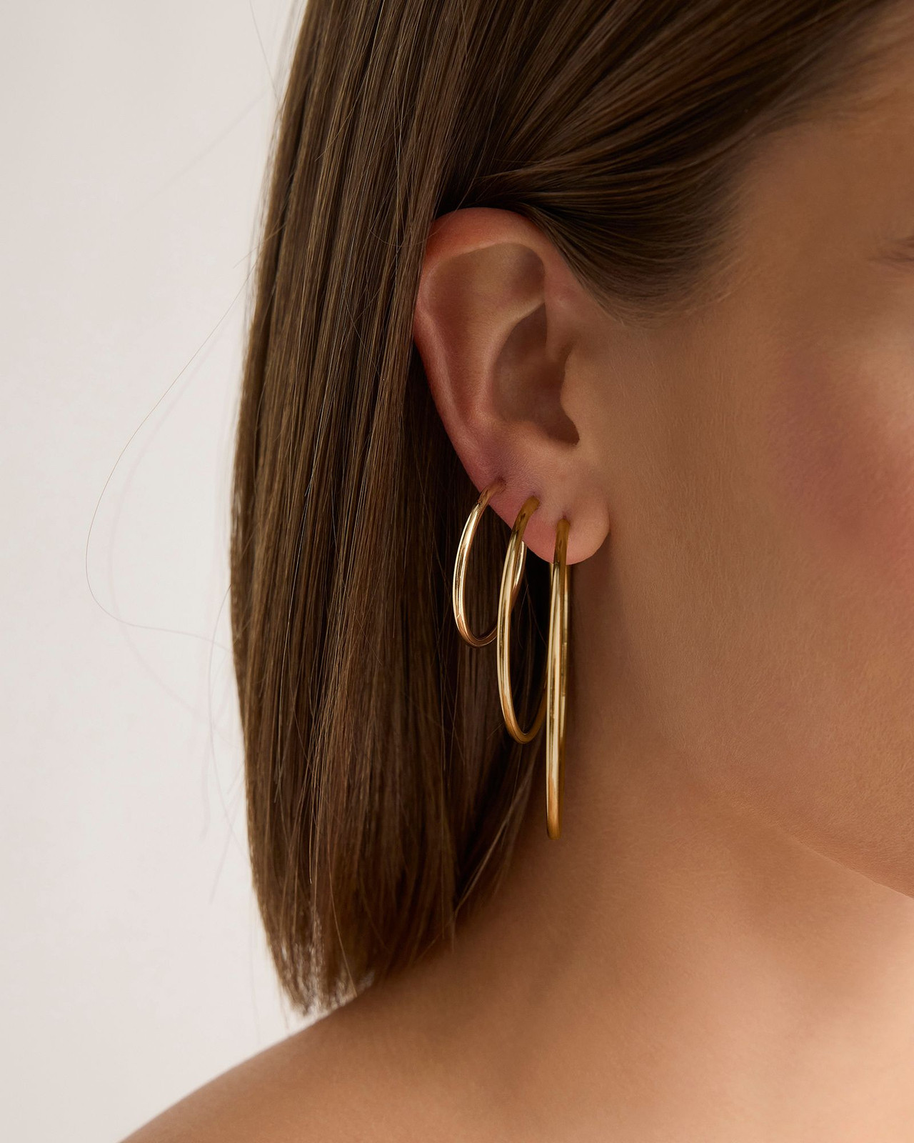 Statement Large Gold Hoops with a Black Top Statement Large Gold Hoops with a Black Top — Hoop Earrings 2027