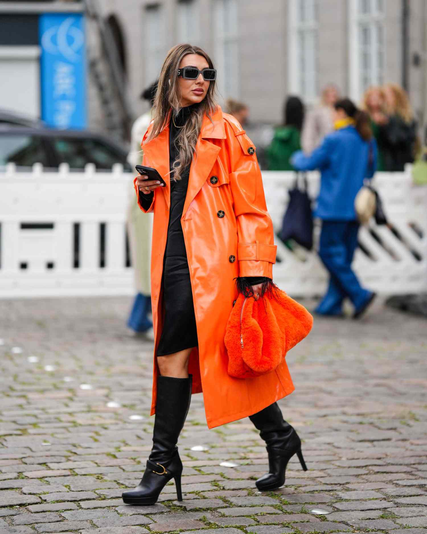 Bold Statement: Orange Patent Leather Trench Coat — Spring Outfits 2027 with Trench Coat