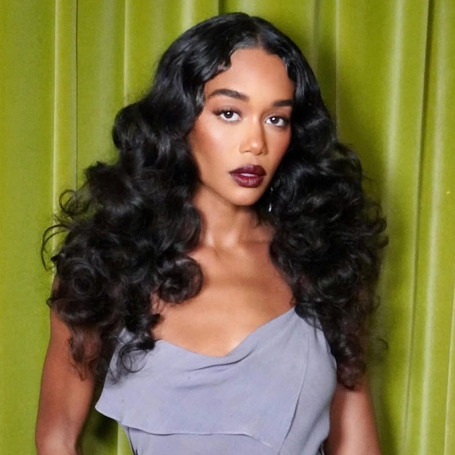 Glamorous Mid-Back Waves with Curtain Bangs Glamorous Mid-Back Waves with Curtain Bangs — Hairstyles 2027 for Black Women