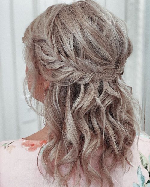 Half-Up Braided Updo — Braids 2027 for Medium Hair