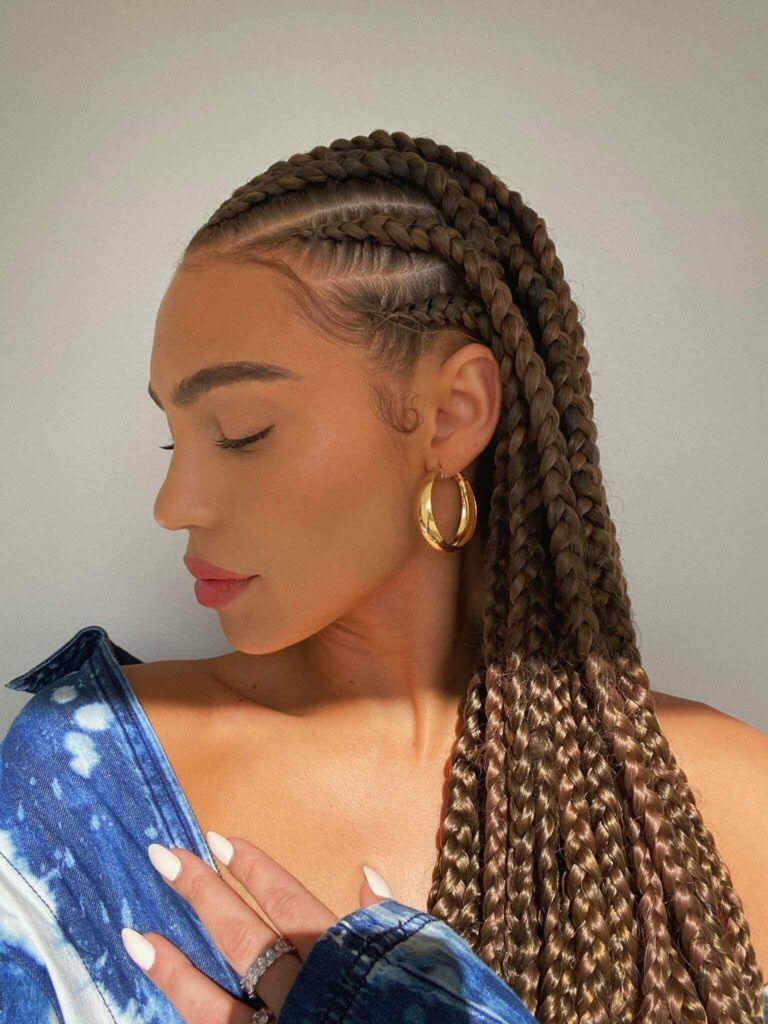 Mid-Back Length Uniform Cornrows Mid-Back Length Uniform Cornrows — Jumbo Cornrows 2027
