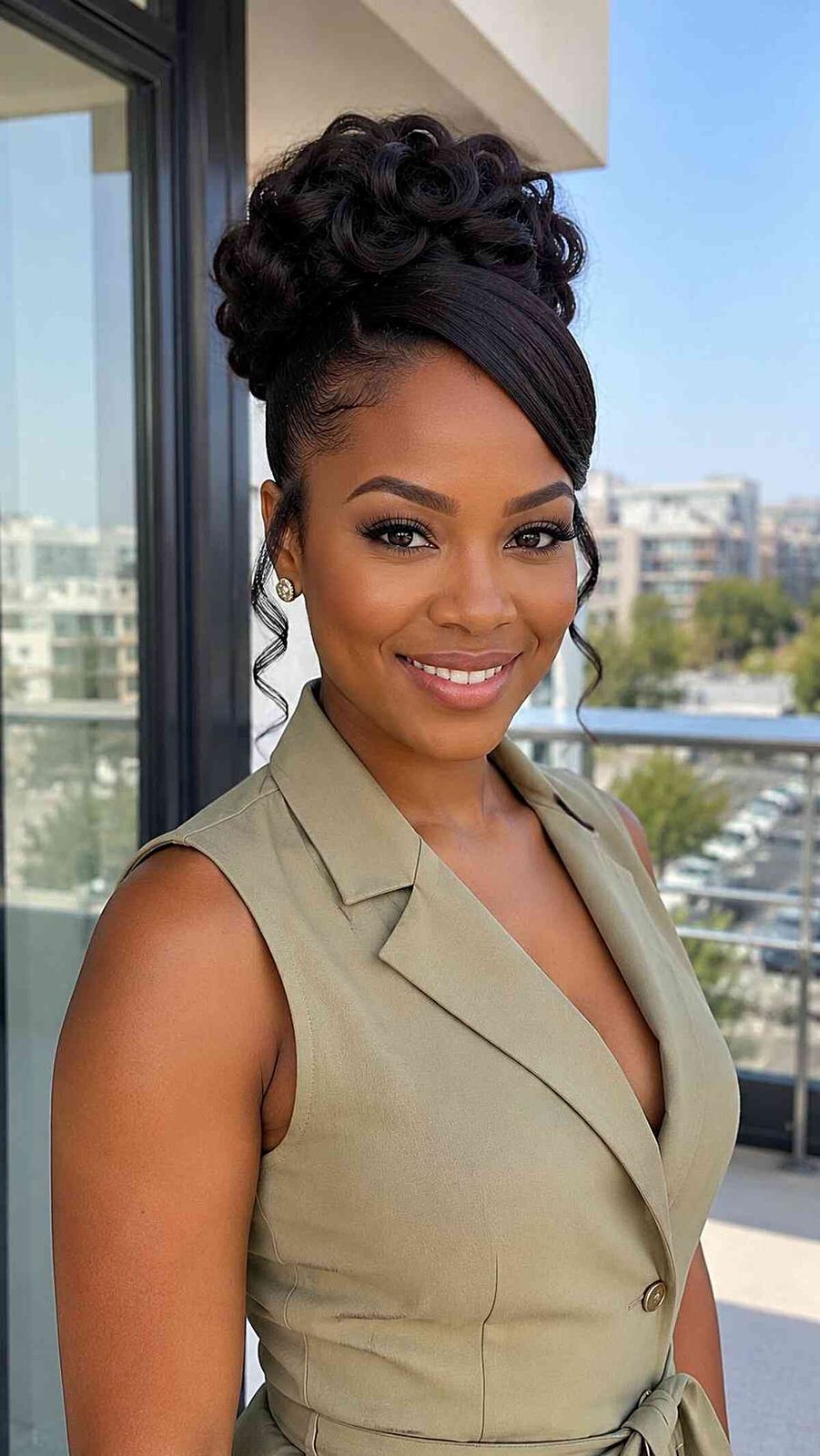 Voluminous Updo With Curls and Bangs Voluminous Updo With Curls and Bangs — Summer Updos 2027