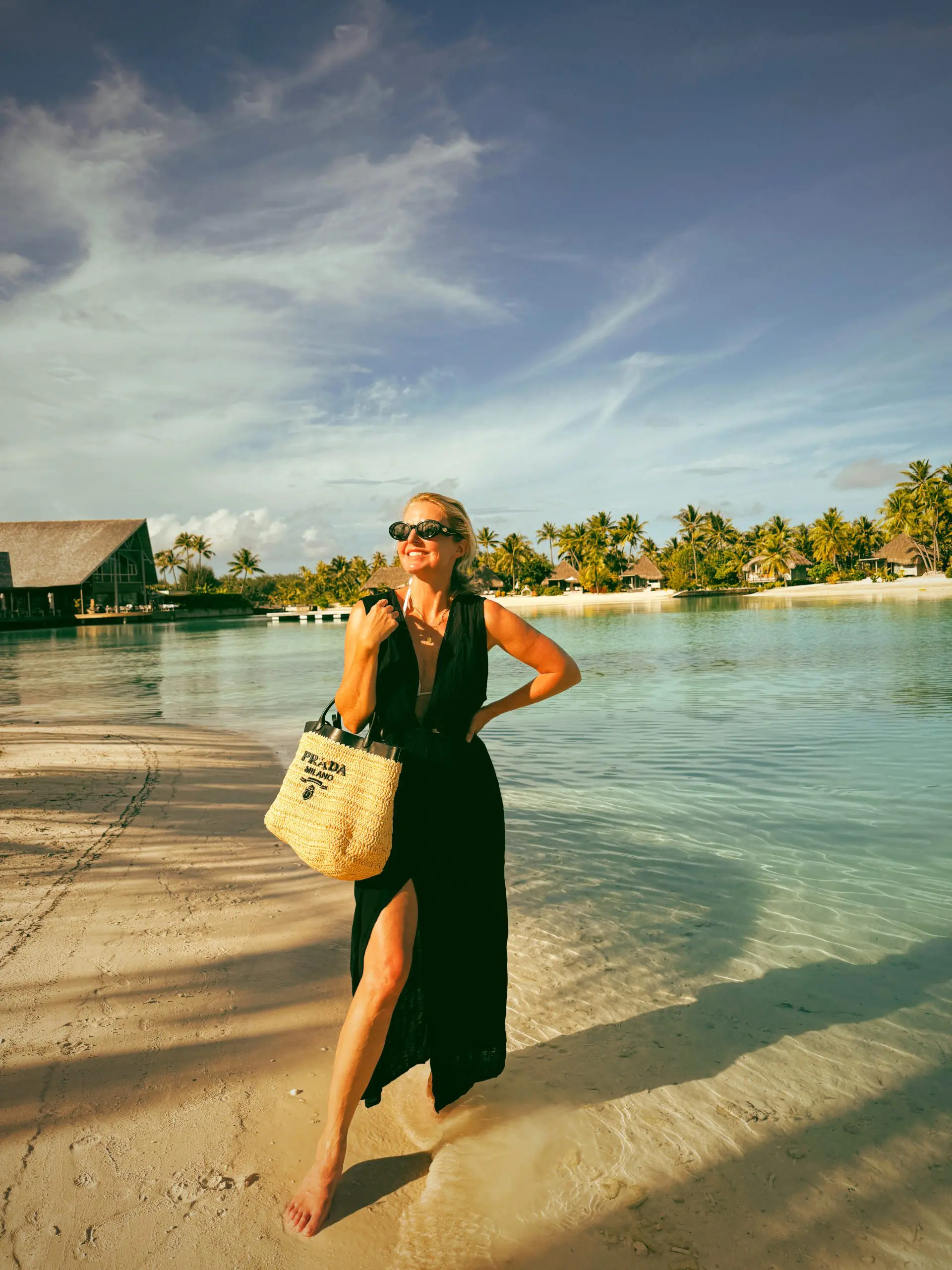 Effortless Elegance: Black Maxi Dress with Bikini Top Effortless Elegance: Black Maxi Dress with Bikini Top — Bora Bora Outfits 2027