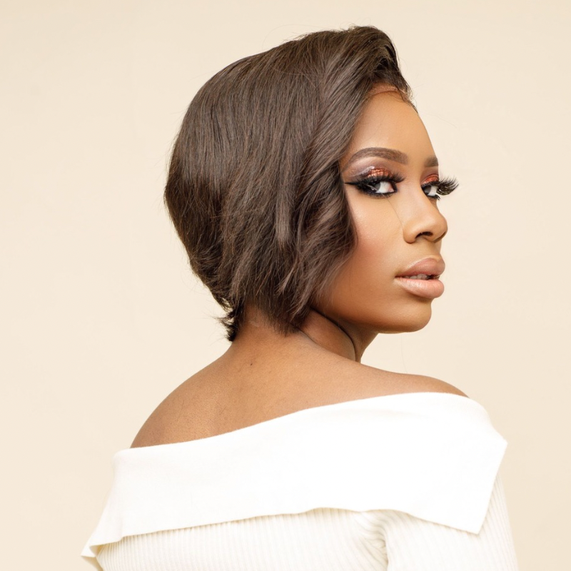 Wavy Dark Brown Bob With Side Bang — Lace Front Wig Styles 2027