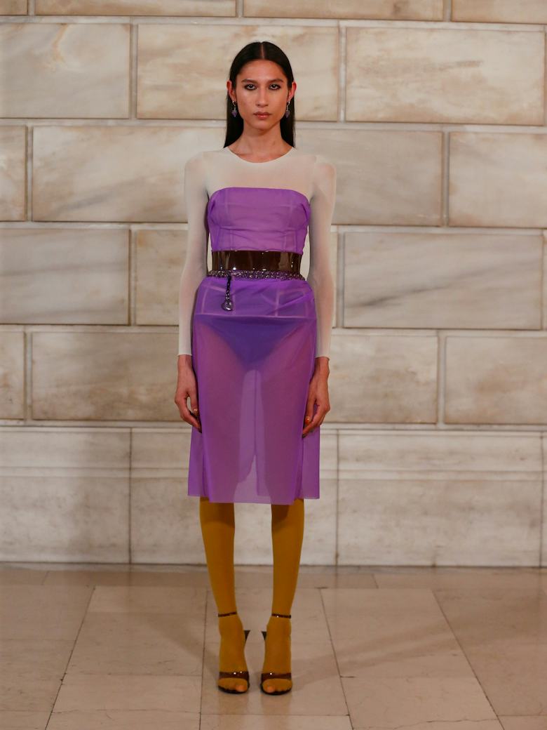 Strapless Sheer Dress Overlay with Tights Strapless Sheer Dress Overlay with Tights — Sheer Top Outfits 2027