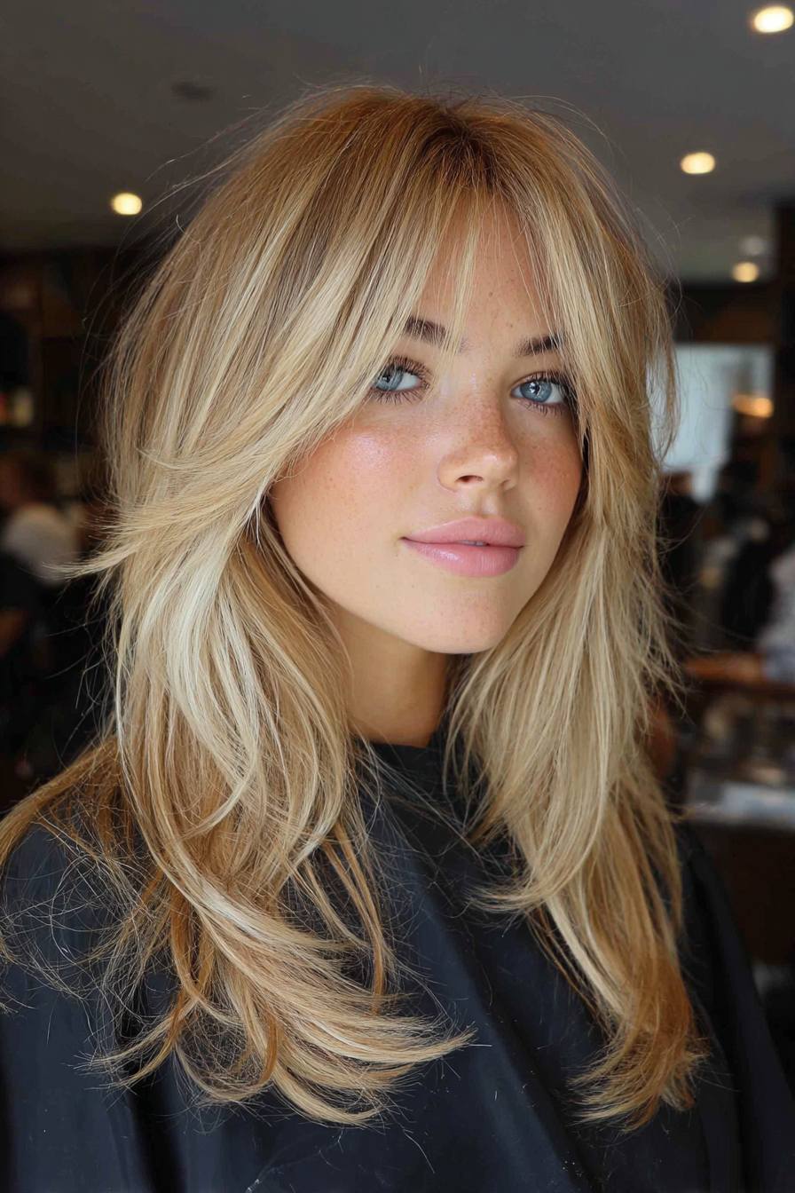 24 Refreshing Medium Length Hairstyles with Bangs – CreativeBooster