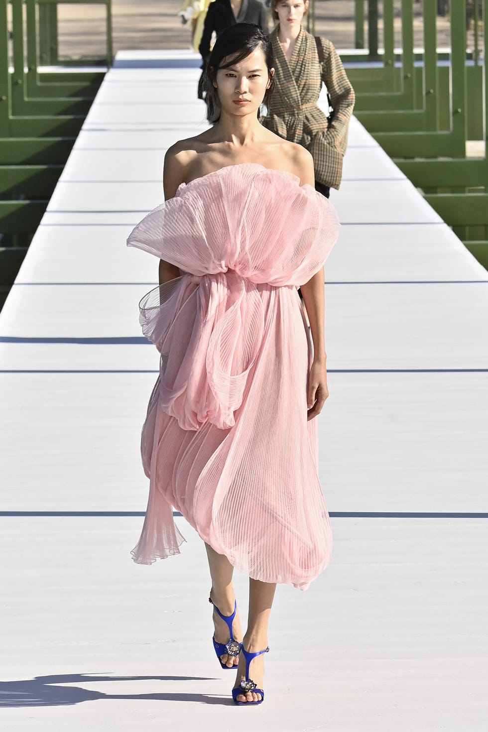 Pale Pink Sculptural Dress for Avant-Garde Appeal — Pink Outfits 2027