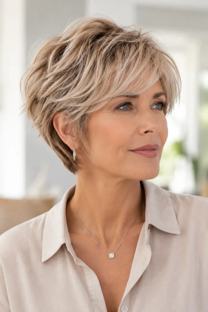 Textured Pixie Bob With Ash Blonde Textured Pixie Bob With Ash Blonde — Hairstyles 2027 for Women Over 50