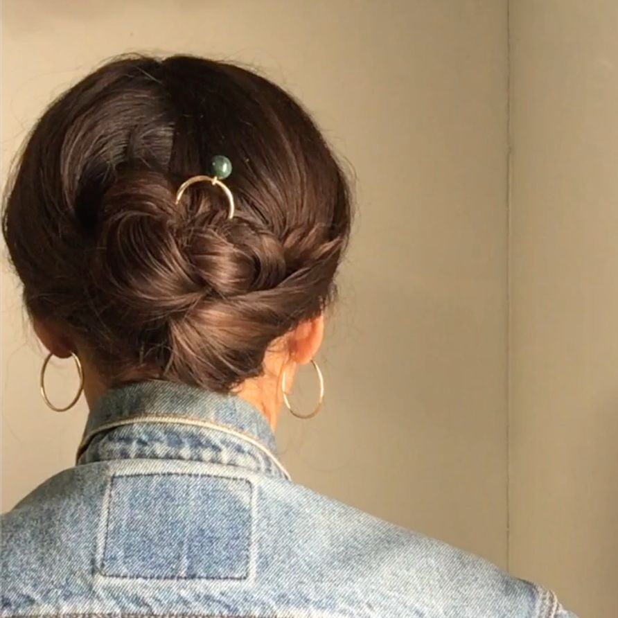 Dark Brown Visual Idea — Knotted Bun Hairstyles 2027
