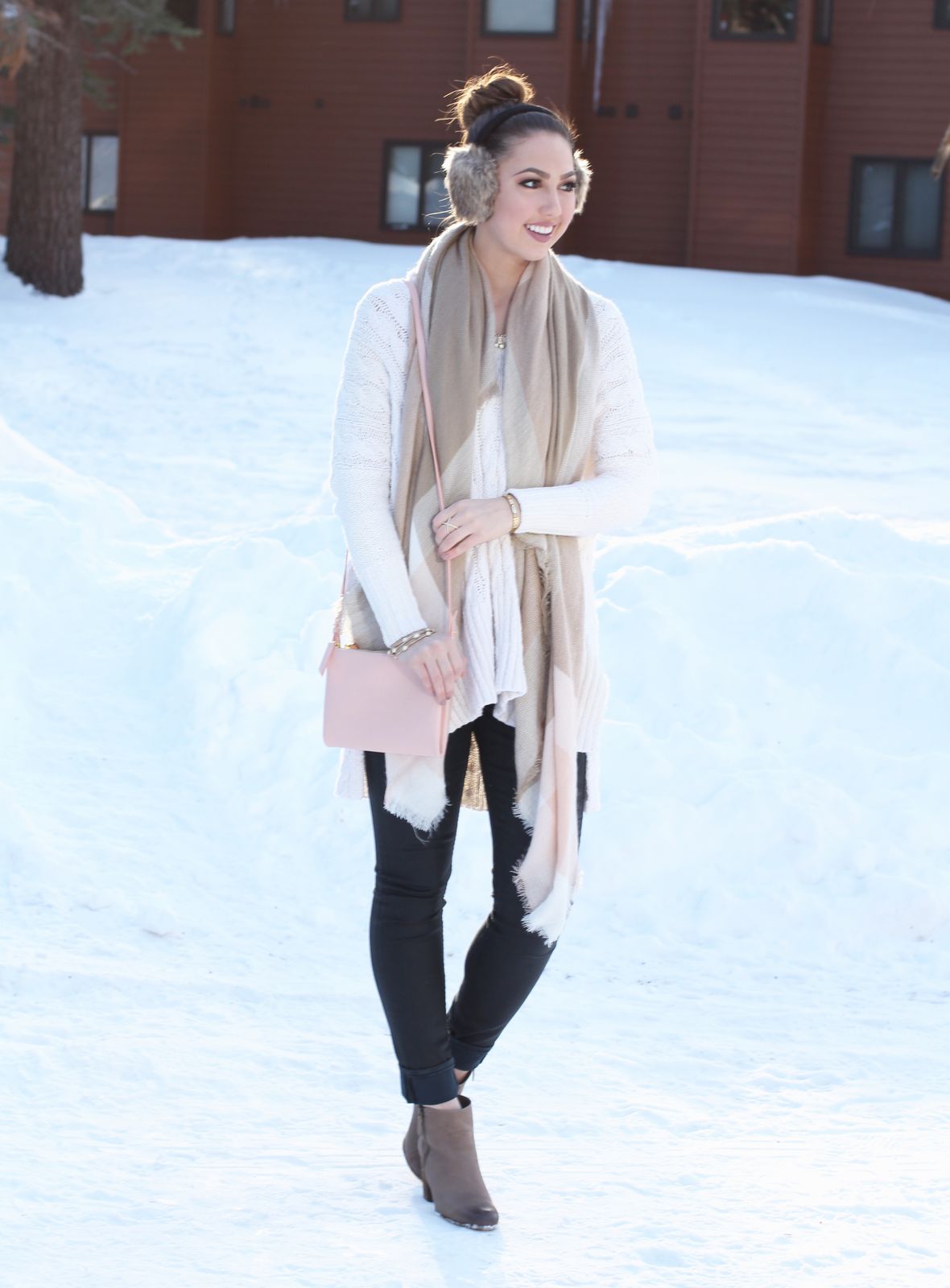 Oversized Scarf as a Statement Layer with Knitwear Oversized Scarf as a Statement Layer with Knitwear — Winter Outfits Warm Climate 2027