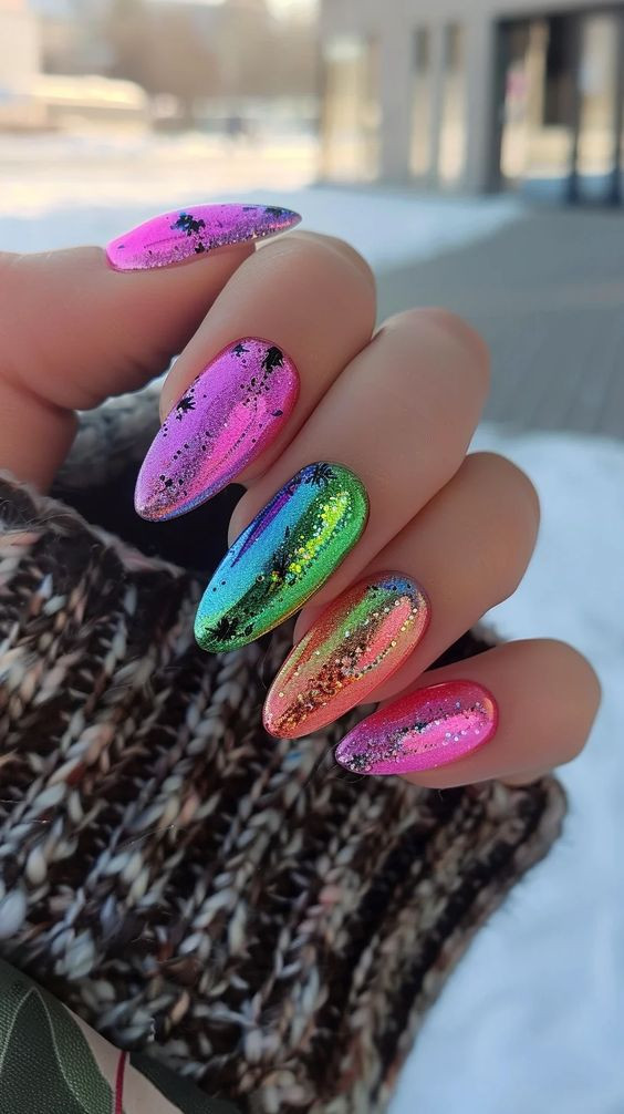 Chrome Glitter Visual Idea Chrome Glitter Visual Idea — Rainbow Rave Nails 2027