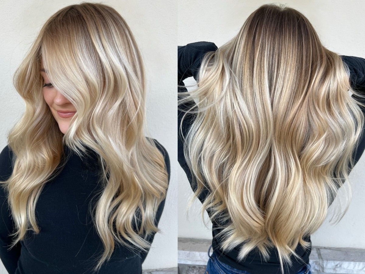 Long Layers Visual Idea Long Layers Visual Idea — Blonde Hair 2027 with Dark Roots