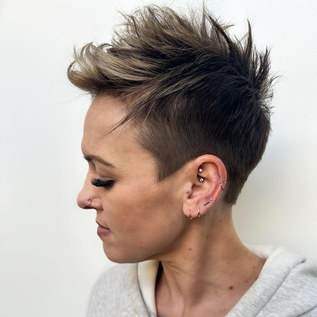 Spiky Dark Blonde Pixie — Bold Pixie 2027