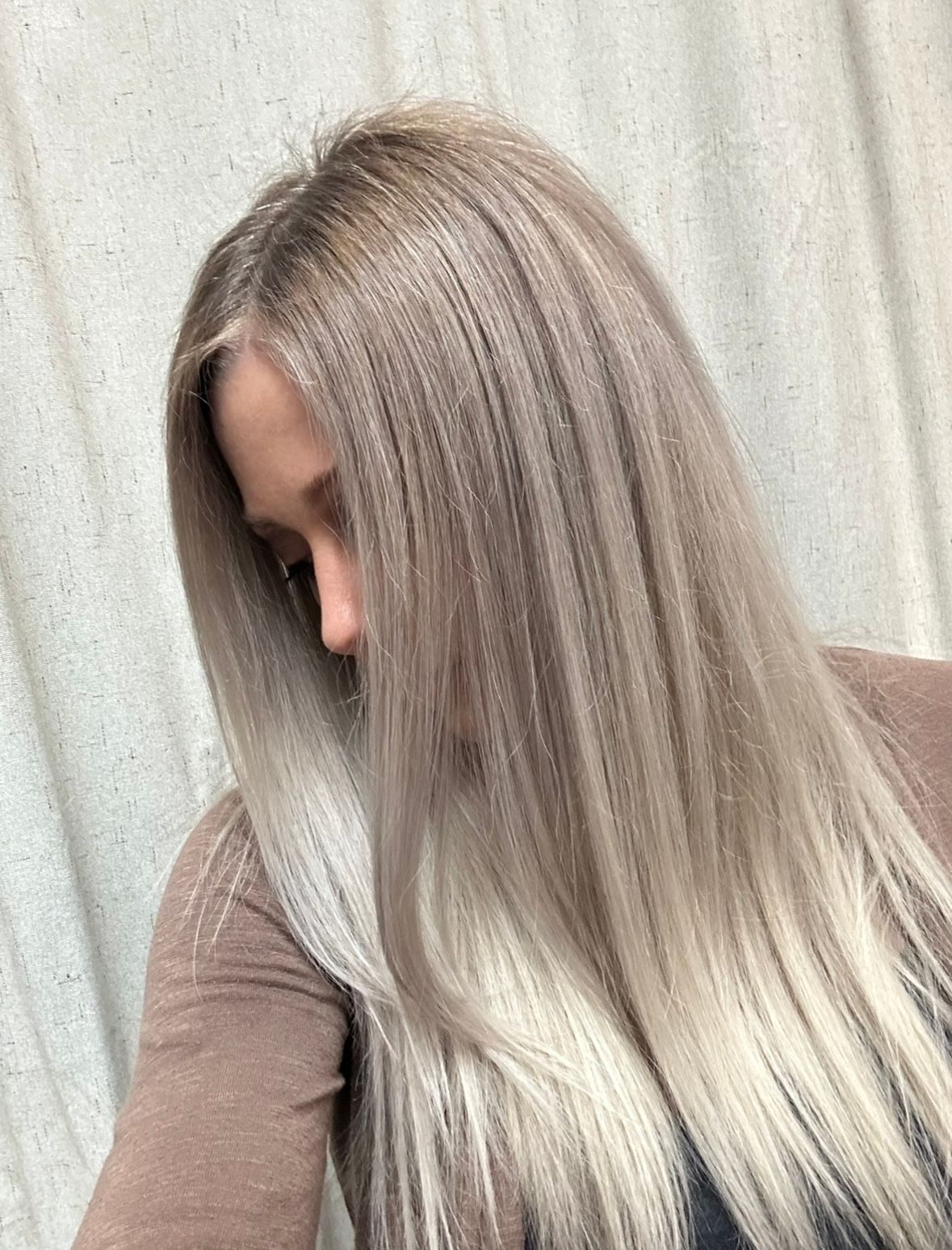Icy Blonde With Root Shadow Visual Idea Icy Blonde With Root Shadow Visual Idea — True Winter Hair Color 2027