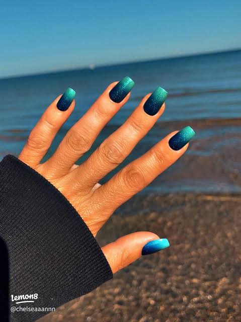Shimmering Glitter Visual Idea Shimmering Glitter Visual Idea — Summer Ombre Nails 2027