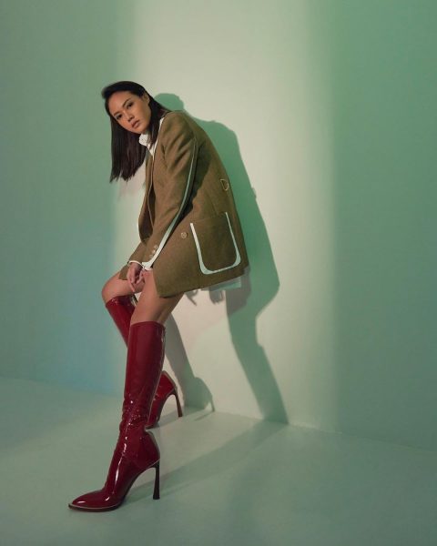 Tweed Blazer Power: Collared Shirt and Red Boots Tweed Blazer Power: Collared Shirt and Red Boots — Darty Outfits 2027