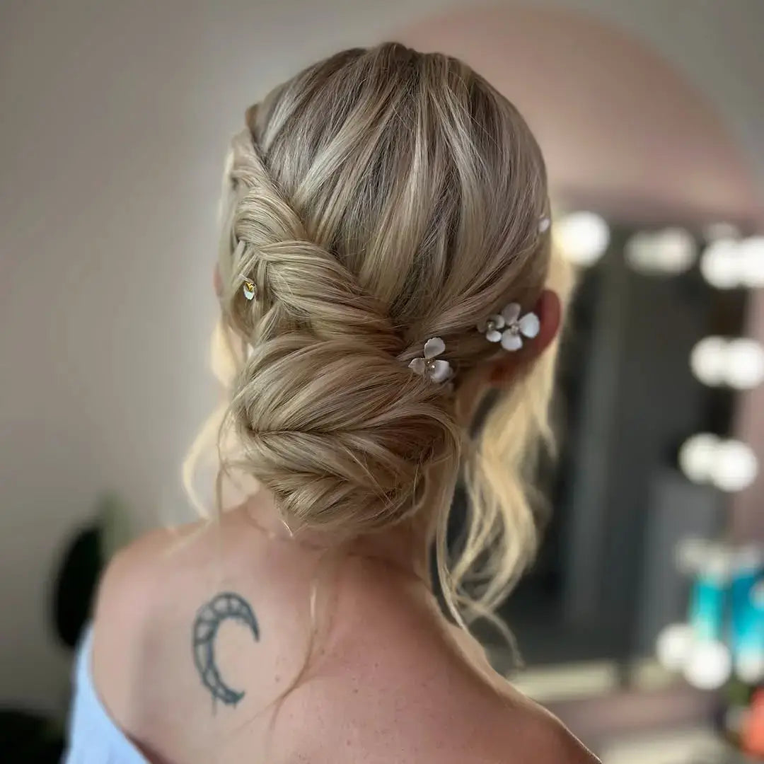 Romantic Ash Blonde Twisted Bun Romantic Ash Blonde Twisted Bun — Braided Bun 2027