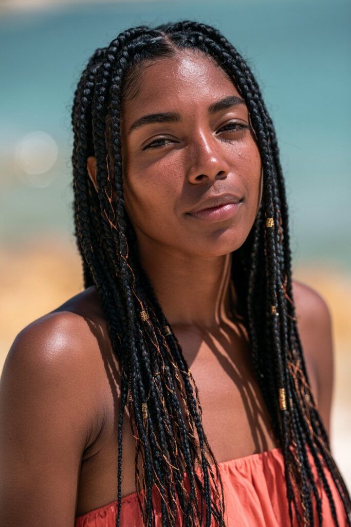 Black With Subtle Brown Highlights Visual Idea — Beach Braids 2027