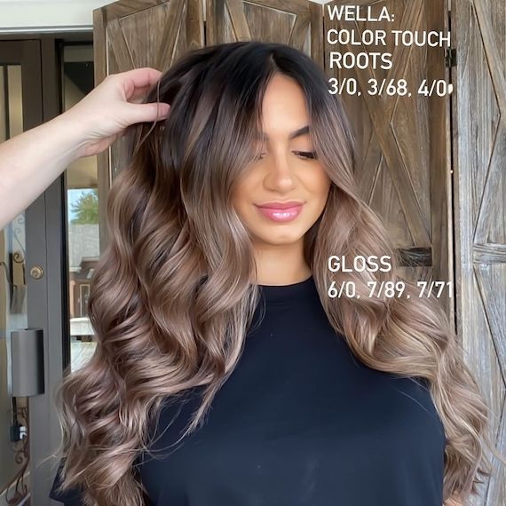 Dark Brown with Ash and Beige Blonde Highlights — Lowlights 2027
