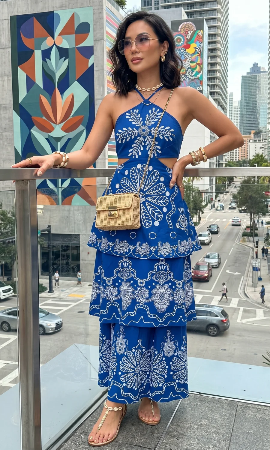 Tiered Maxi Dress with Cut-outs for Miami Resort Tiered Maxi Dress with Cut-outs for Miami Resort — Miami Outfits 2027