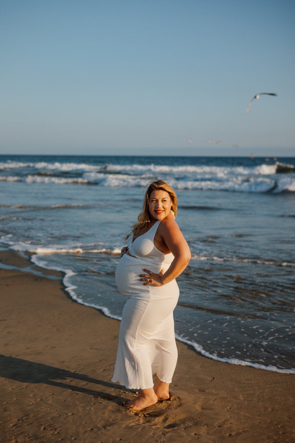 Textured White Maxi Dress for Sunset Beach Elegance Textured White Maxi Dress for Sunset Beach Elegance — Huntington Beach Outfits 2027