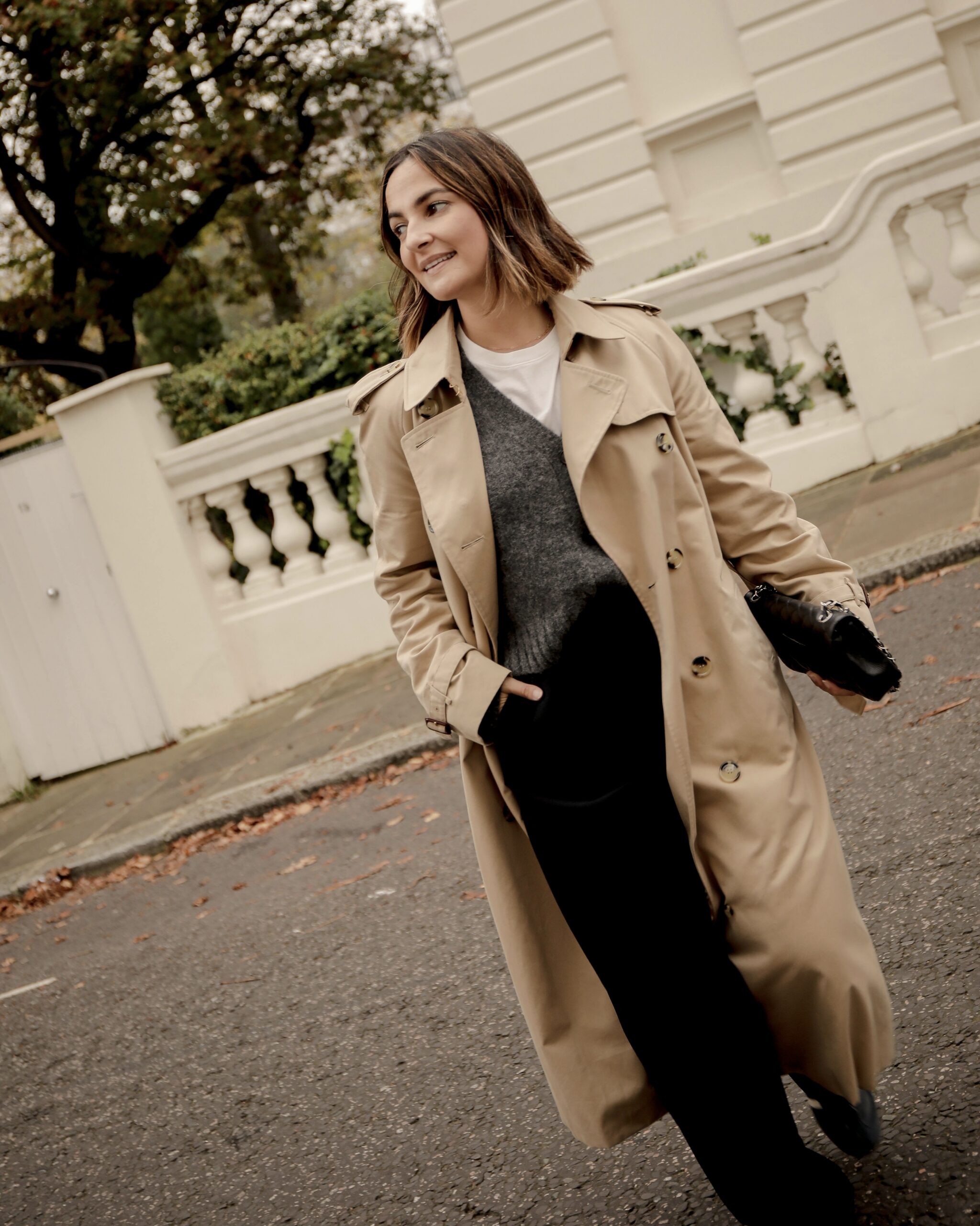 Layered Comfort: Trench Coat with Knit Sweater Layered Comfort: Trench Coat with Knit Sweater — Trench Coats 2027