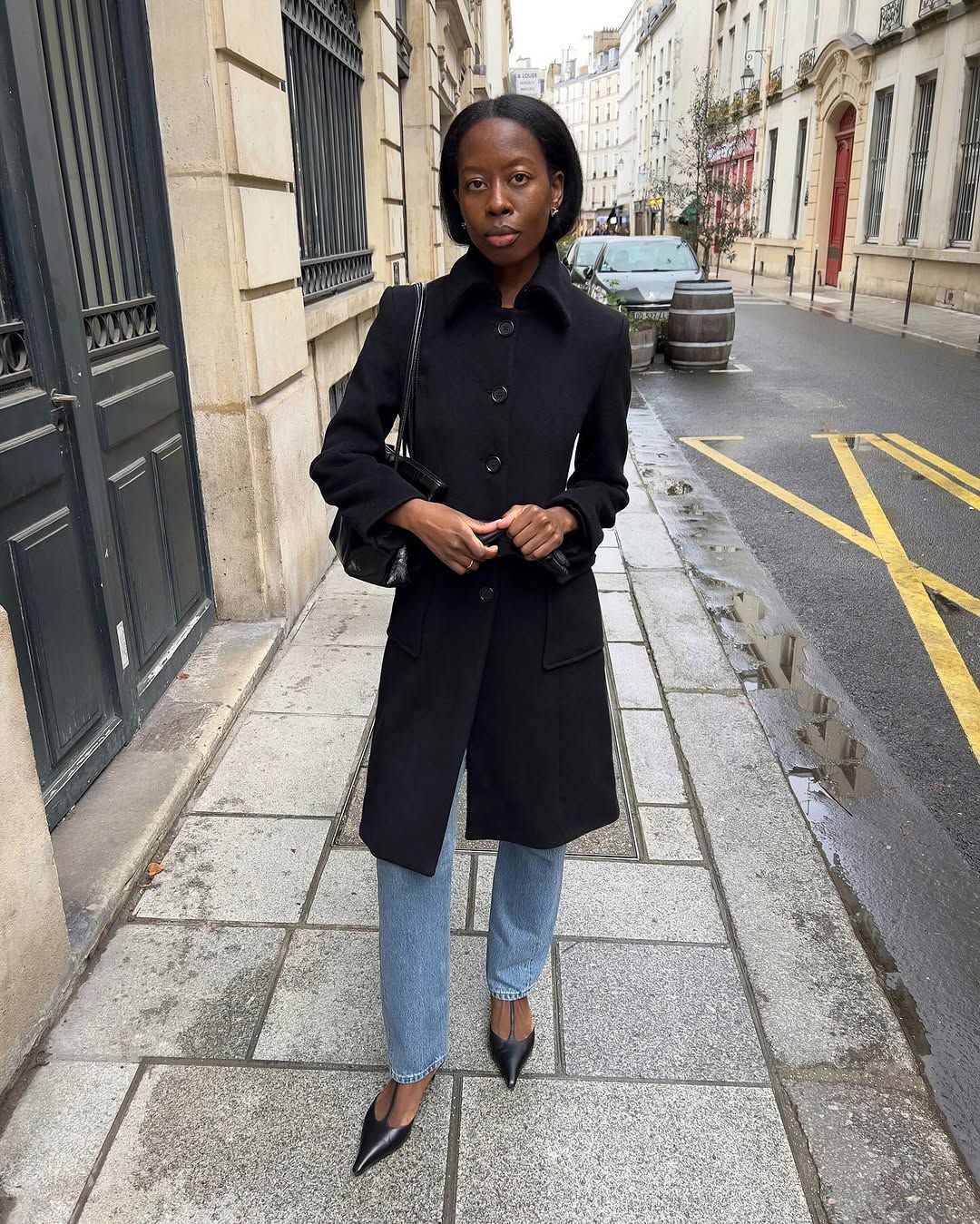 Classic Tailored Coat with Light Wash Bootcut Jeans Classic Tailored Coat with Light Wash Bootcut Jeans — Bootcut Jeans Outfits 2027 with Heels