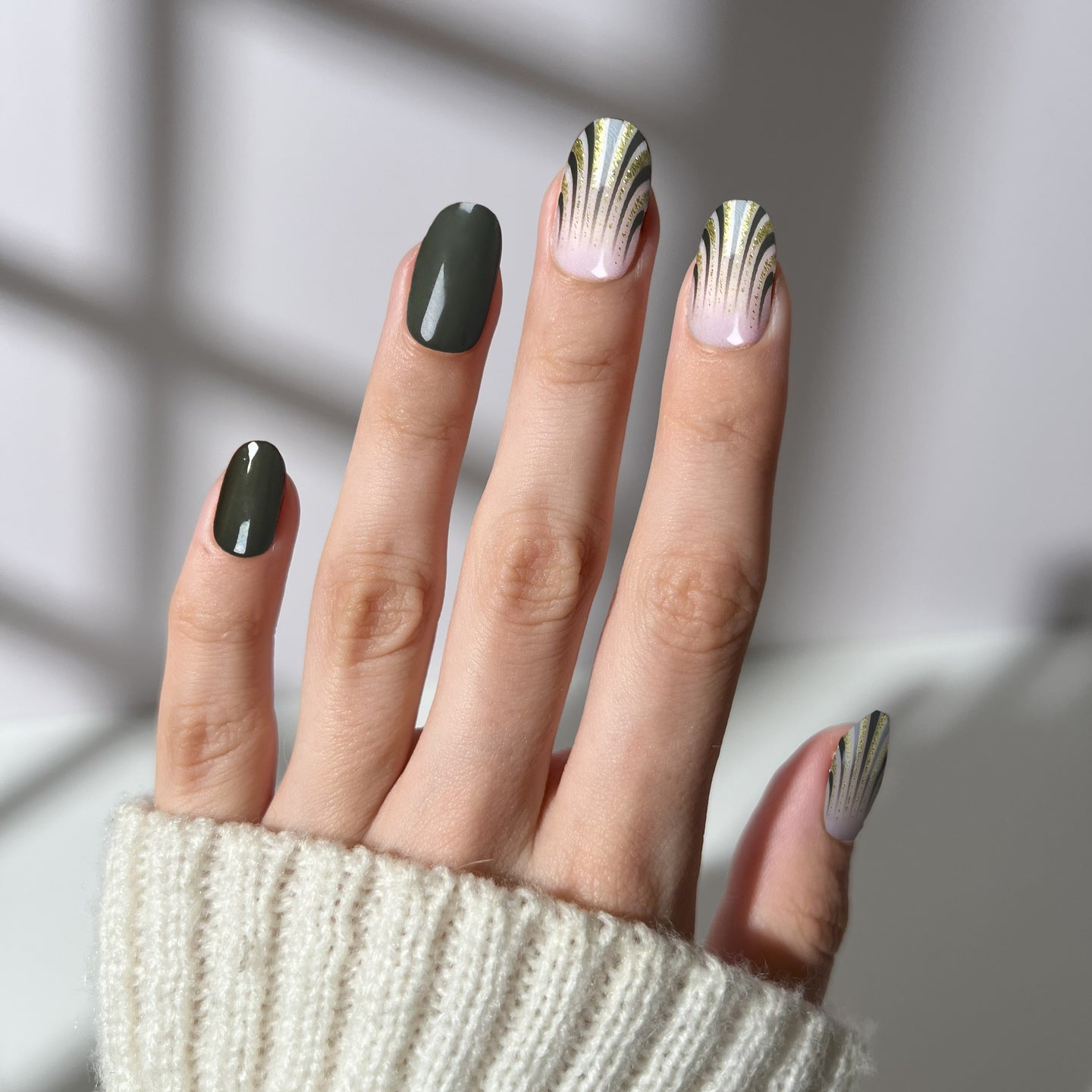 Rich Burgundy Shimmer Oval Nails — Winter Oval Nails 2027