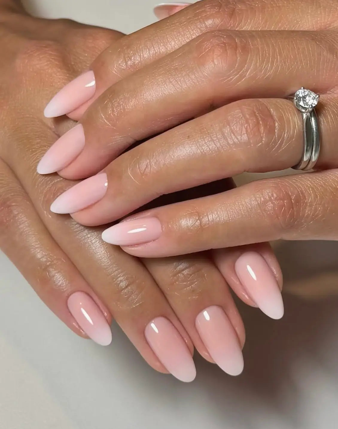 Sheer Pink White Ombre Sheer Pink White Ombre — Simple Wedding Nails 2027