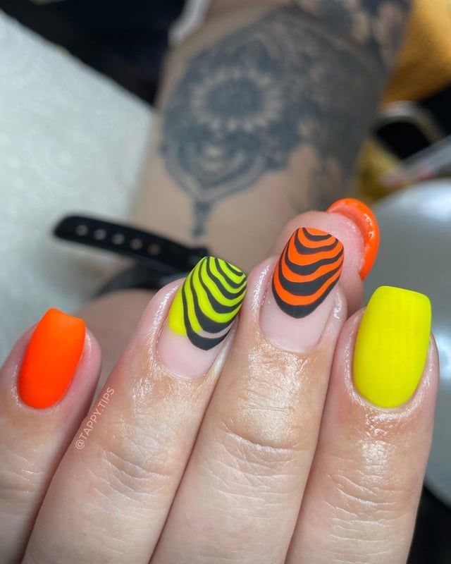 Rave Summer Visual Idea Rave Summer Visual Idea — Neon Matte Nails 2027