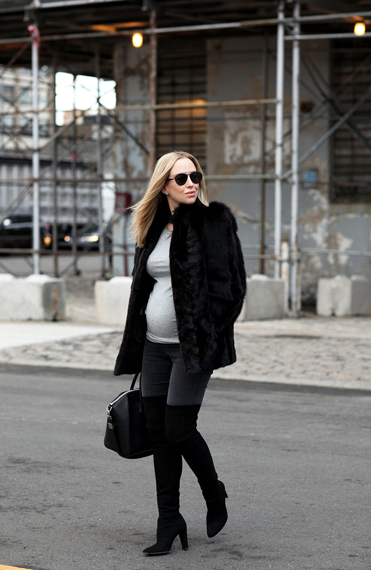 Faux Fur Coat with Over-the-Knee Boots Faux Fur Coat with Over-the-Knee Boots — Gender Reveal Outfits 2027