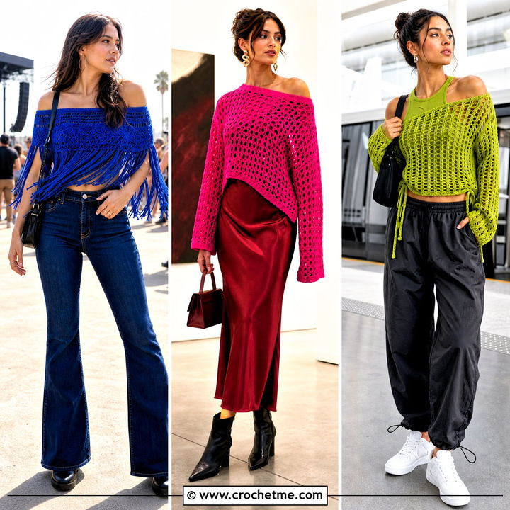 Crochet Off-Shoulder Tops in Diverse Styles — Off the Shoulder Top Outfits 2027